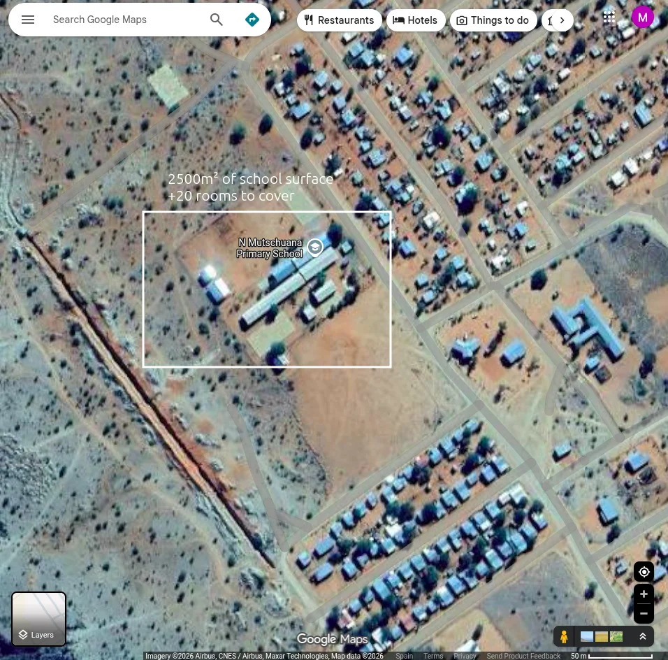 Google Maps view of N Mutschuana Primary School